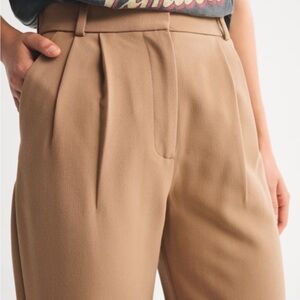 Abercrombie & Fitch Women's Classic Tan Wide-Leg Pants
